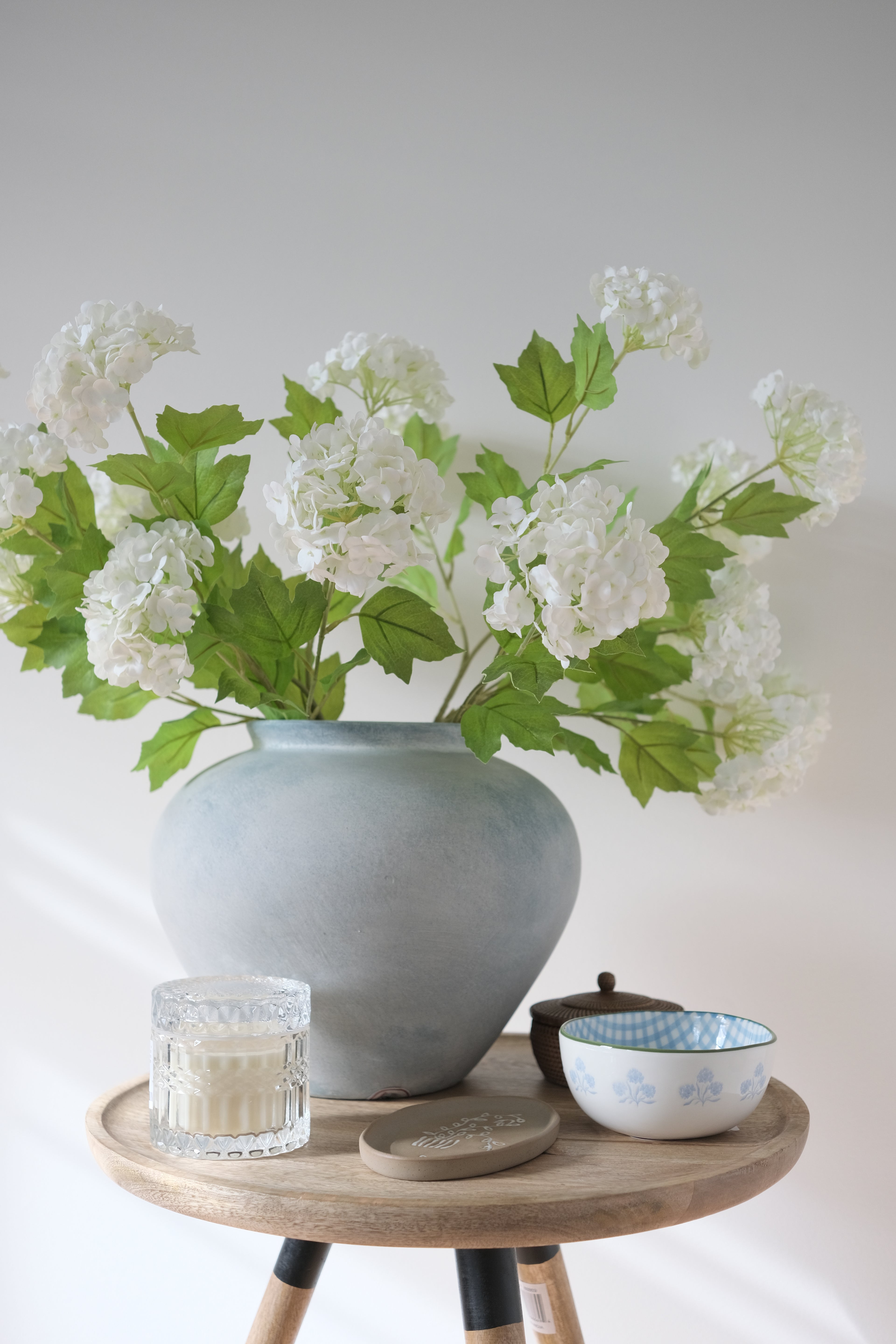 Real-Touch Snowball Hydrangea Bundle x 6 - White