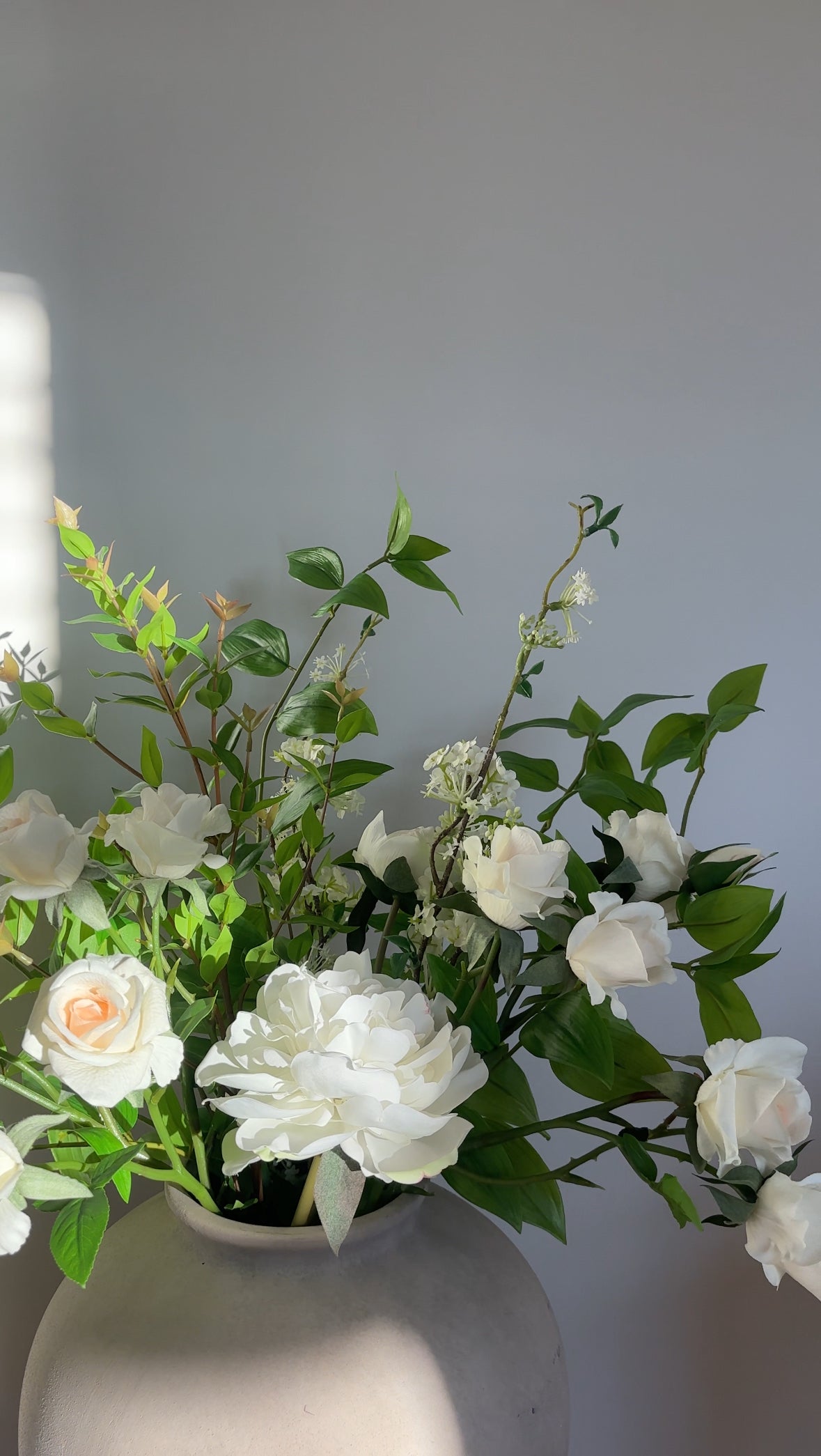 Real-Touch Peony & Roses Arrangement
