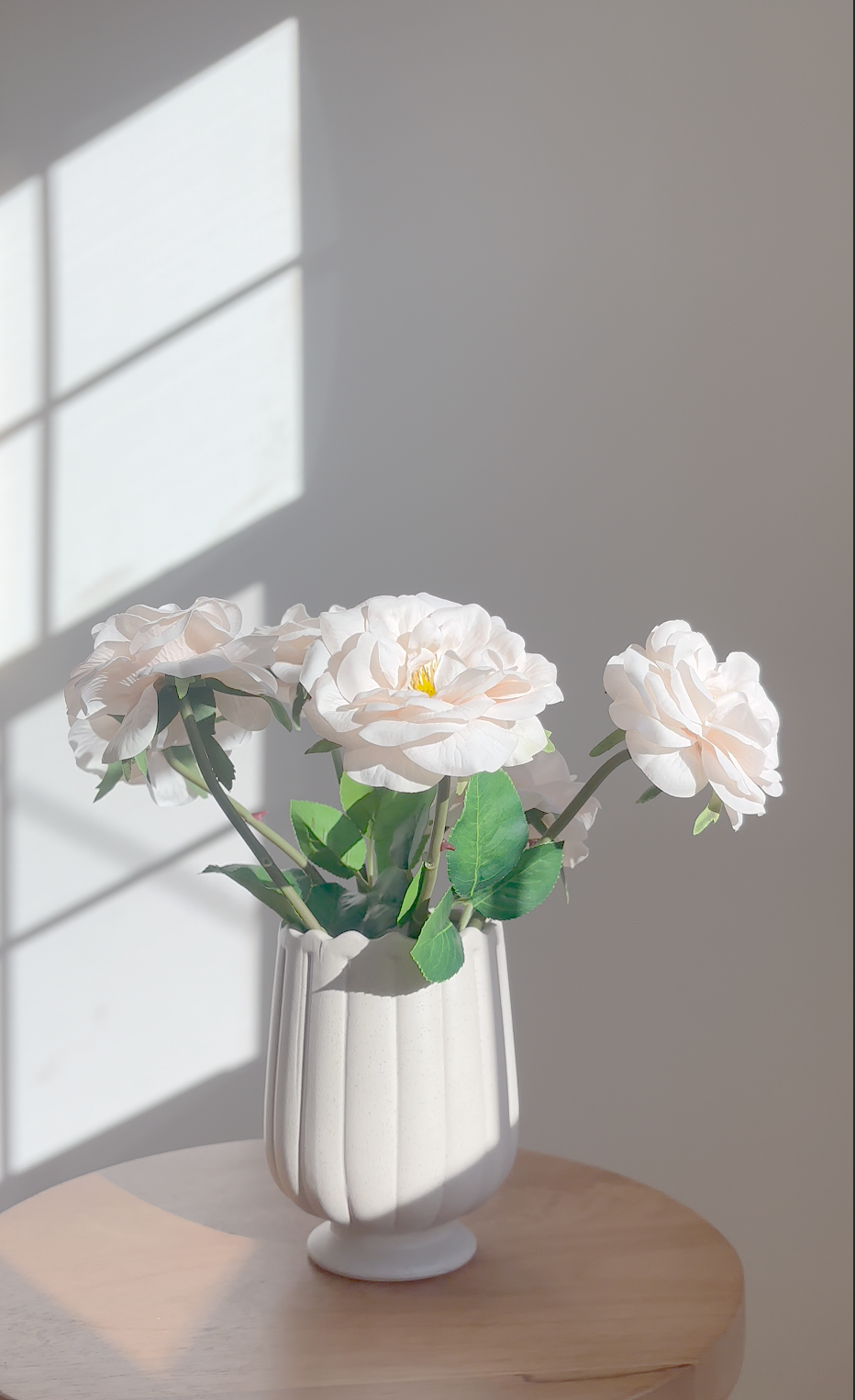 Real Touch Garden Rose Stem - Champagne