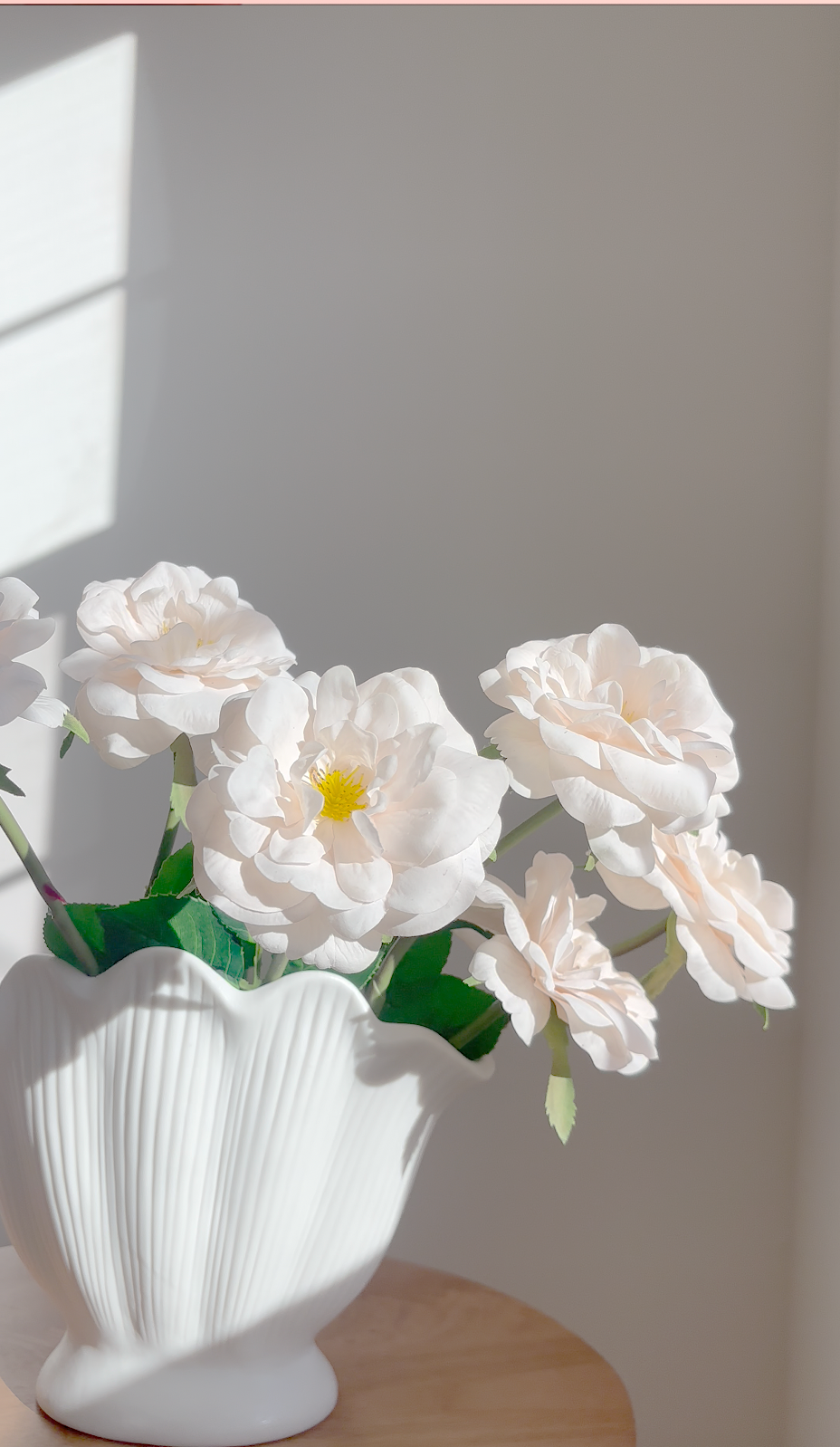 Real Touch Garden Rose Stem - Champagne