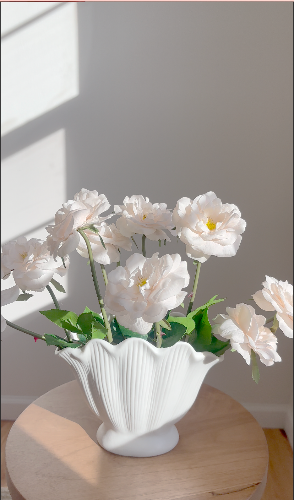 Real Touch Garden Rose Stem - Champagne