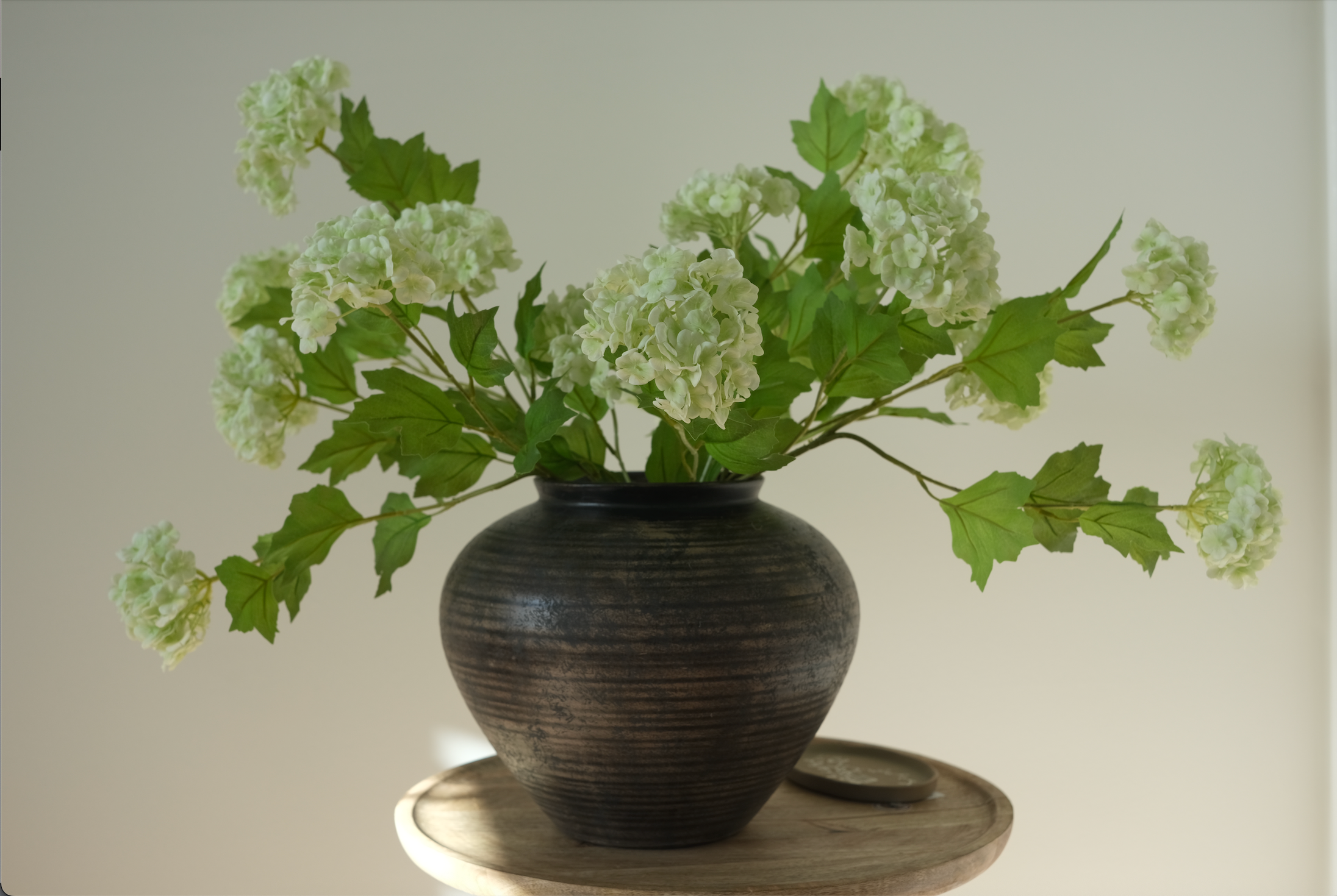 Real-Touch Snowball Hydrangea Bundle x 6 - Spring Green