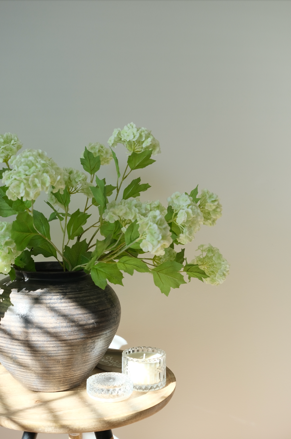 Real-Touch Snowball Hydrangea Bundle x 6 - Spring Green